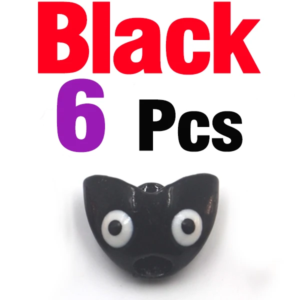 6Pcs Black