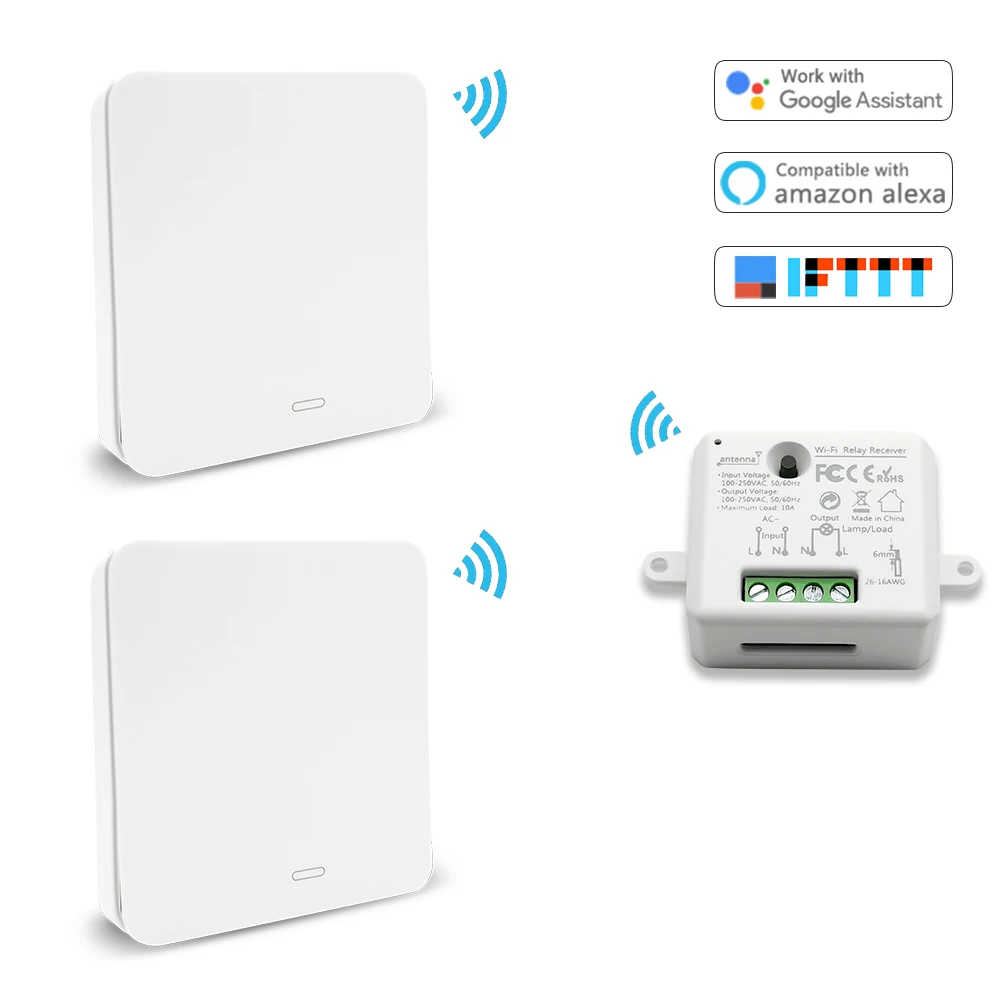Comprar Pequeño módulo de enchufe de interruptor WiFi con Control remoto interruptor inalámbrico aplicación temporizador Control de voz Google Home Amazon Alexa Echo IFTTT