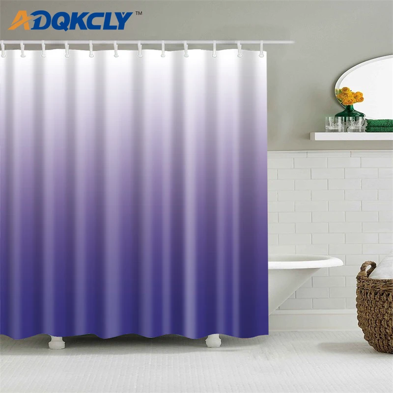 ADQKCLY Solid Color Bathroom Shower Curtain High Quality Polyester