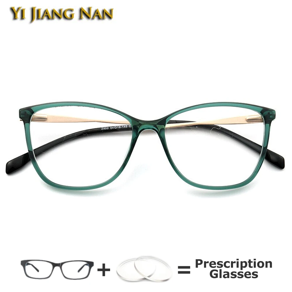 US $35.02 Acetate Big Circle Rimmed Elegant Women Spectacles Eyewear Optical Glasses Prescription Eyeglasses Frames