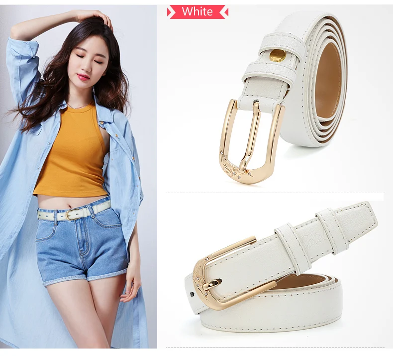 (13)Catelles Fashion Women's Belt Female Genuine Leather Designer Brand Luxury Pin Buckle Strap Ladies Woman Belts For Women Jeans