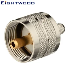 Eightwood 5PCS UHF Plug Male RF Coaxial Connector Crimp LMR195,RG58,RG400,RG142 Cable for Antenna Military Adapter