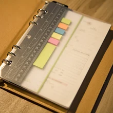 A6 A5 A7 пластиковая папка для файлов с зажимом Классический прозрачный простой блокнот кольцо-вкладыш связующий дневник планировщик аксессуар для ноутбука