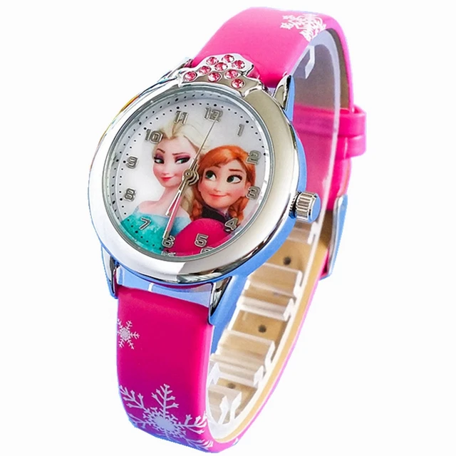 Children Watch Cartoon Princess Elsa For Girls Kids Watches Leather Quartz Child Children Watch Cartoon Princess Elsa For Girls Kids Watches Leather Quartz Child