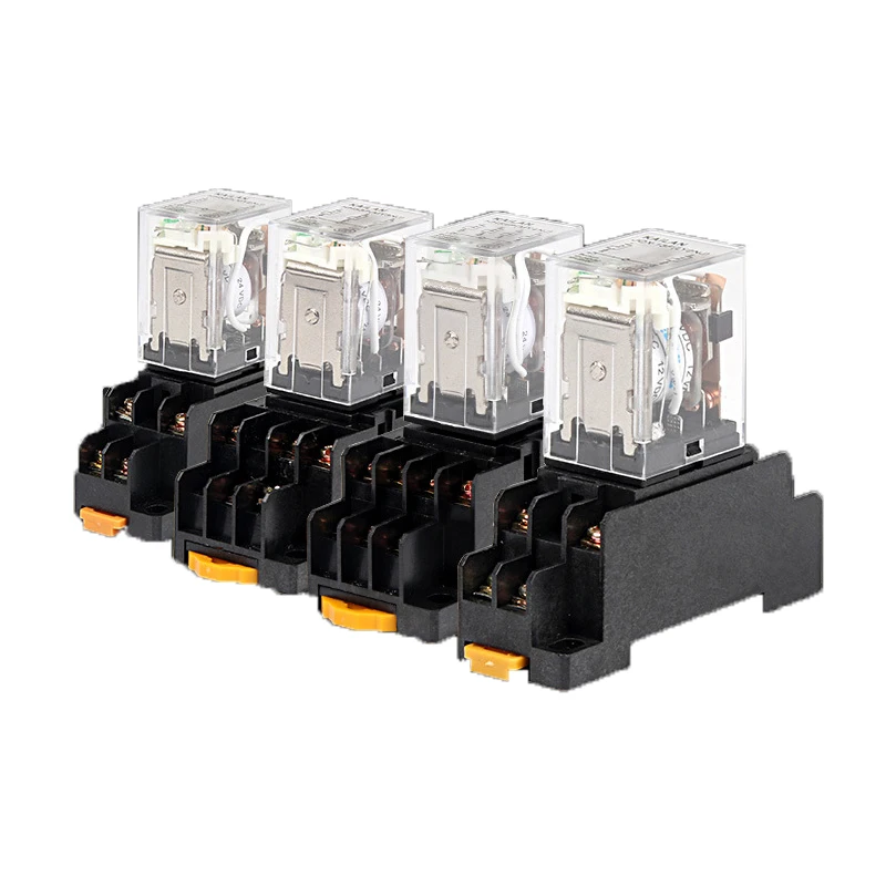 Mini 8Pin 10Pin 14Pin промежуточные реле DC12/24V AC220V Магнитное с базой реле|Реле| |