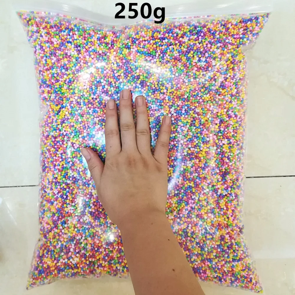 250g/bag Colorful Polystyrene Styrofoam Beads For Slime Mini Foam Balls Decorative Ball DIY Craft Supplies TOYS BEAD TOYS 2