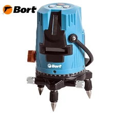 Лазерный уровень автоматический Bort BLN-15(2 лазерных направляющие, рабочий диапазон до 15 м, сумка и очки для обнаружения луча