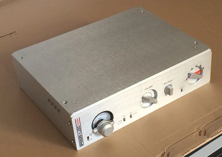 BZ3208A роскошный алюминиевый корпус с усилителем VU meter, корпус DIY Box Pre-Amp чехол