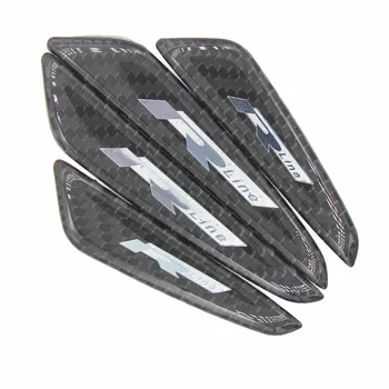 

4pcs Car Rline Carbon Fiber Strip Bumper Protector Door Sticker For volkswagen VW GTI JETTA MAGOTAN CC GOLF POLO GOLF Passat