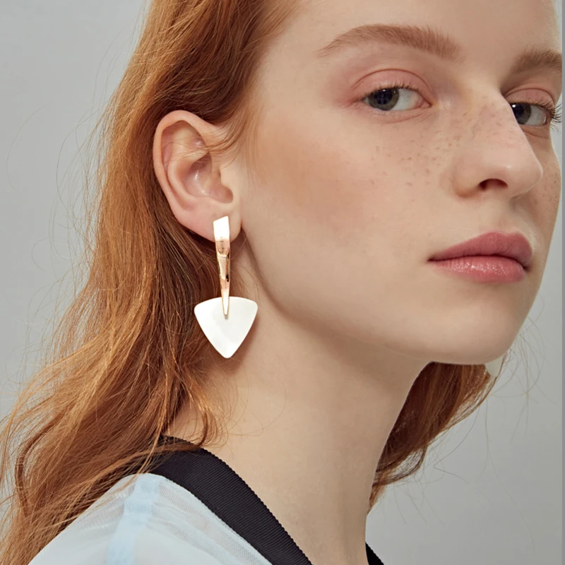 YINZOU Simple Triangle Earrings New Fashion Jewelry Long For Women Bijoux Party Accessories Fine Gifts 6502 | Украшения и
