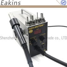 Быстрый 857DW+ фена SMD паяльная станция светодиодный цифровой дисплей паяльная станция для SMD, SOIC, чип, PLCC, сумка Ремонт