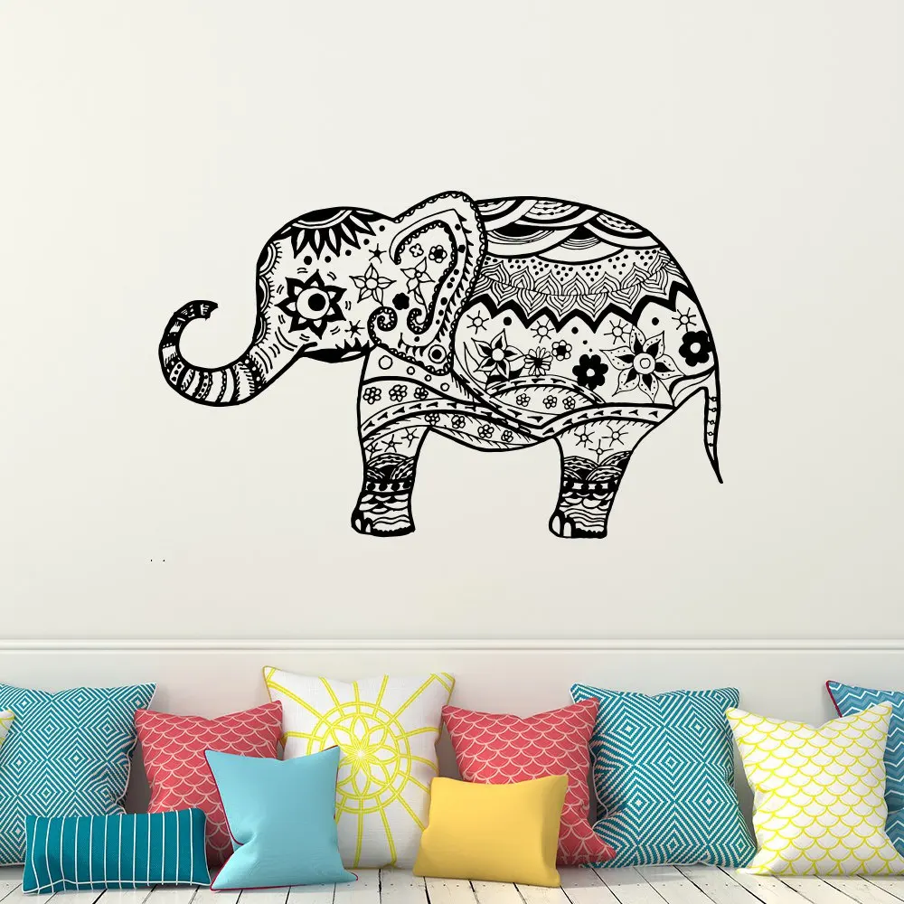 Indian Elephant Wall Sticker Bohemian Bedding Wall Sticker