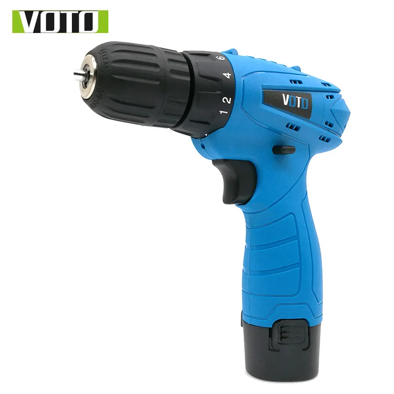 

VOTO Cordless 12V Electric Screwdriver Drill with Lithium Battery and Two-speed Adjustment for Handling Screws