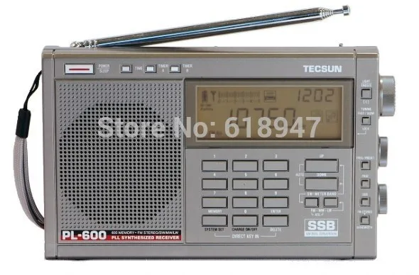 Розничная- Tecsun pl600 FM радио стерео PL-600 fm радио часы радио