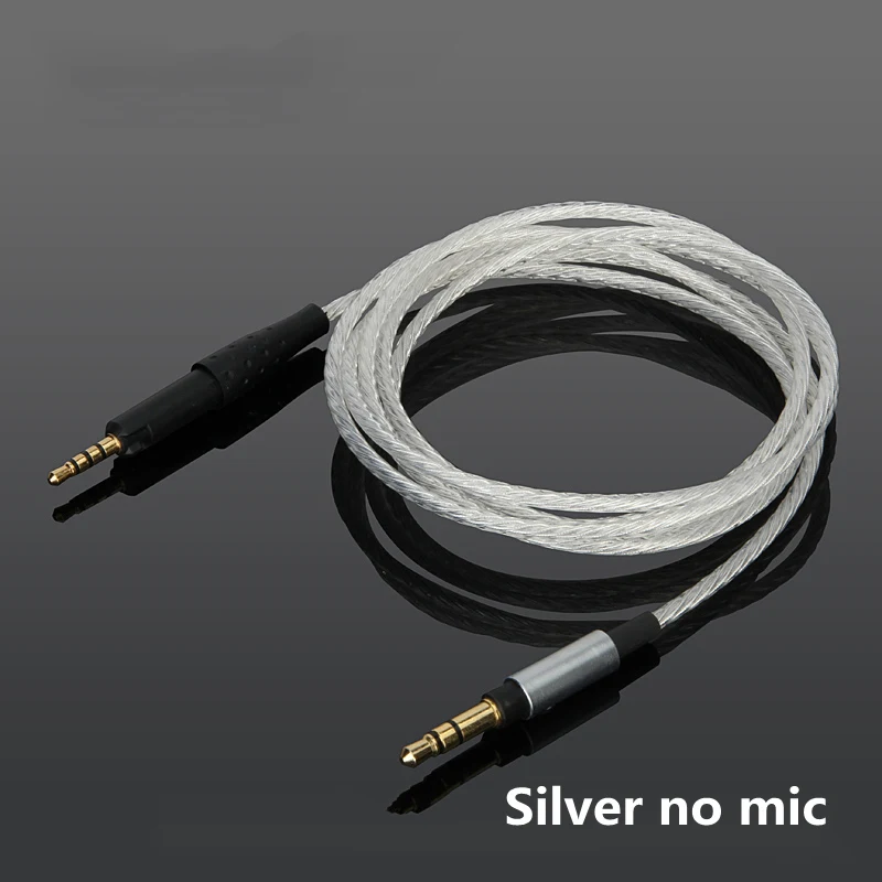 Обновленный кабель наушников Earmax для Sennheiser HD6 HD7 HD8 DJ MIX 3,5 мм до 2,5 мм HIFI посеребренный сменный провод