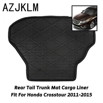 

For Honda Crosstour 2011-2015 Car SUV Black Rubber Floor Rear Tail Trunk Mats Anti Dust Mud Snow Water High Quality Easy Install