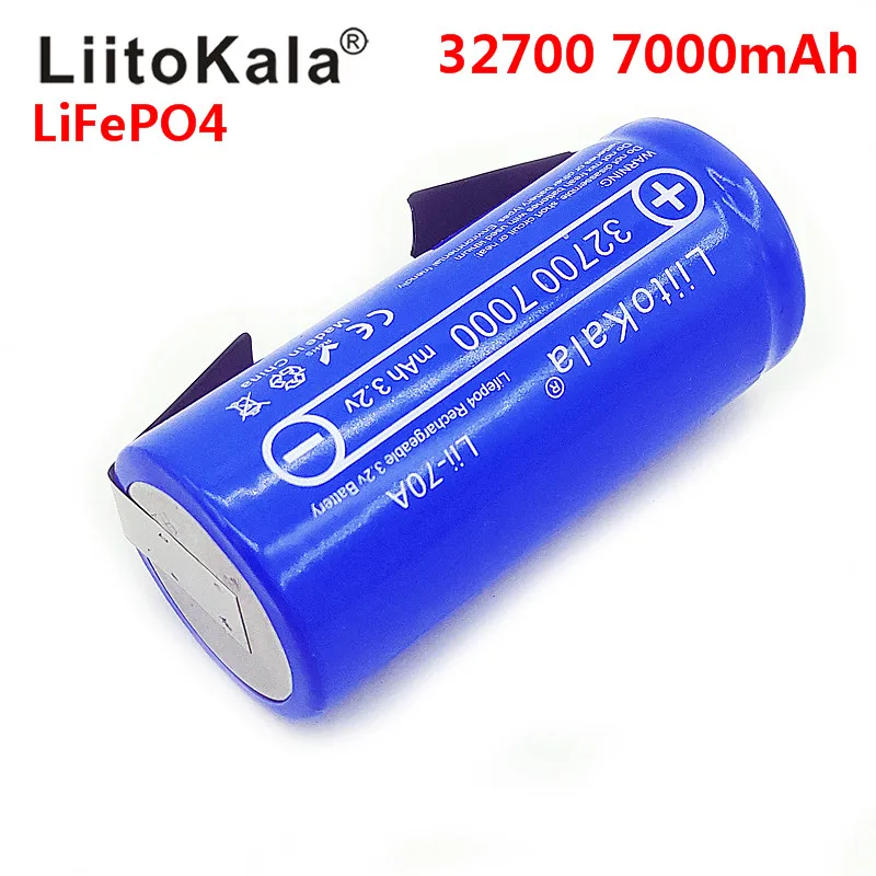 LiitoKala Lii-70A 3,2 V 32700 7000mAh LiFePO4 батарея 35A непрерывный разряд максимум 55A батарея высокой мощности+ никелевые листы