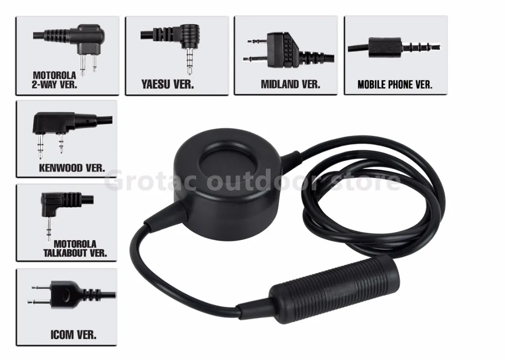 

Element Z Tactical TCI Tactical Headset Cable & PTT Military Standard Version