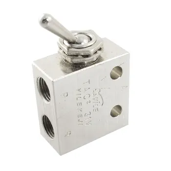 

1/8"Pt Thread 2 Position 3 Way Rectangle Mechanical Air Pneumatic Valve For Control The Output Signal Of Pneumatic Systems