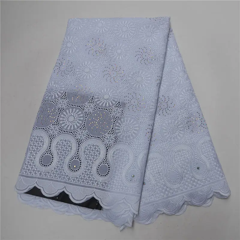 

African White lace bride wedding lace fabric with stones Swiss Lace Fabric 2018 Swiss Voile Lace In Switzerland