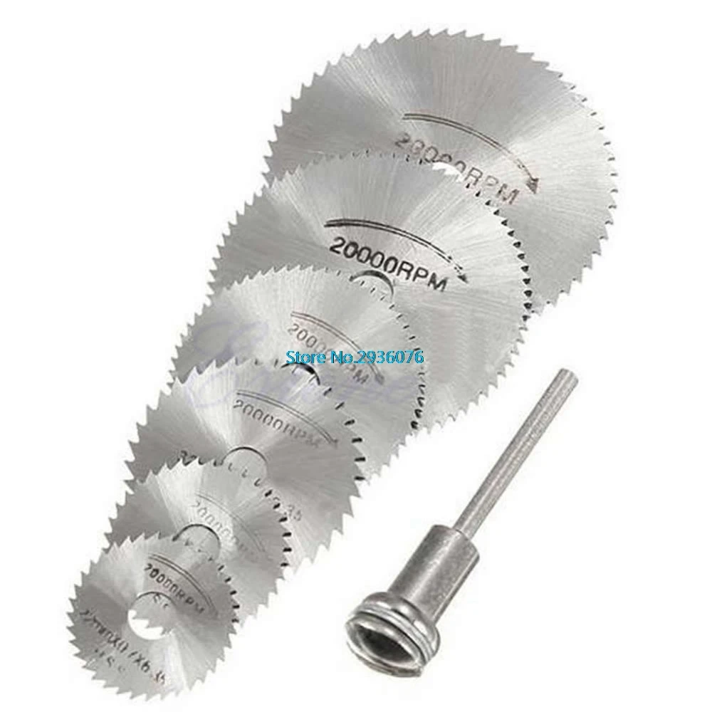 

Circular Saw HSS Rotary Saw Blades Tool Cutting Discs Mandrel For Dremel Cut off MY17_30