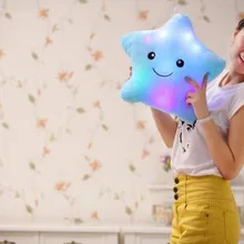 1 шт. 38 см красоыная форма звезды игрушки звезда светящаяся яркая светодиодная лампа Подушка Мягкий расслабляющий подарок улыбка тело подушка подарок на день Святого Валентина