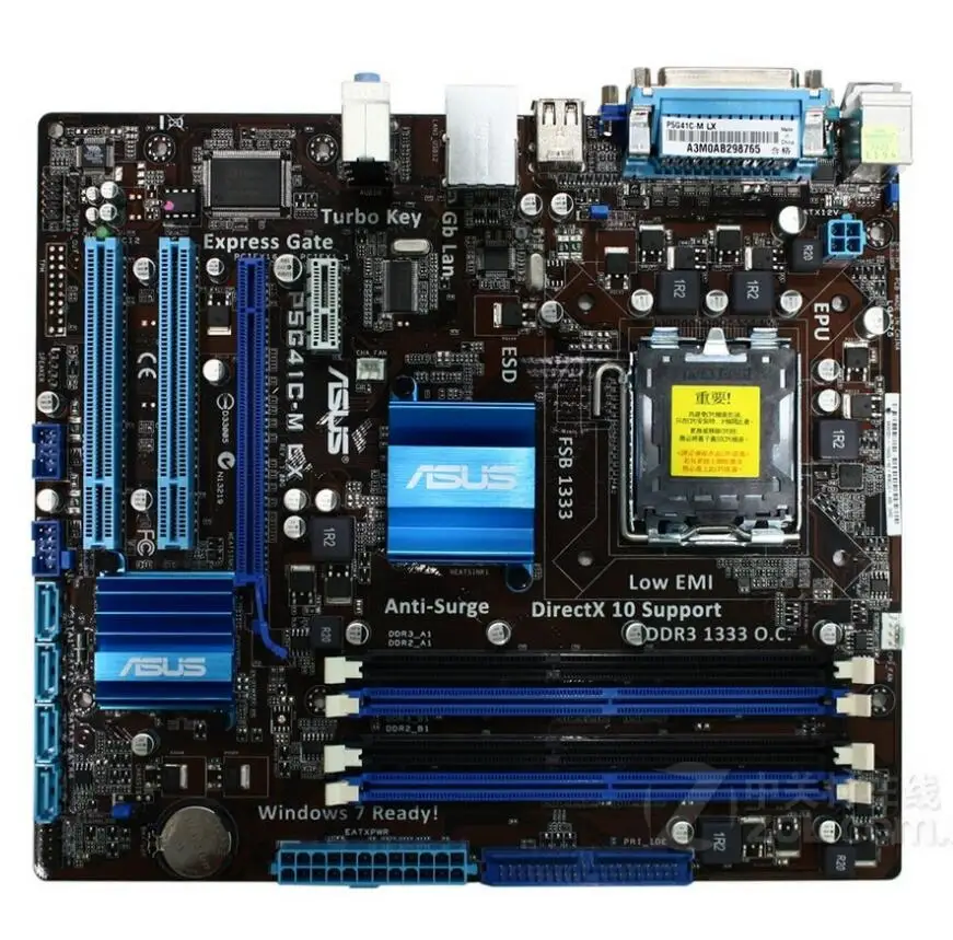 

LGA775 For ASUS P5G41C-M LX Original Used Desktop G41 775 Motherboard DDR3 DDR2 USB2.0 SATA2