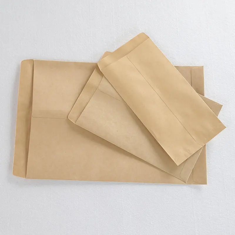 

50pcs / lot Kraft envelope for A4 size paper simple clean blank envelope simple decorative wedding invitation envelope paper bag