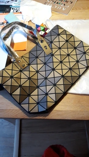 Luminous sac bao Bag Diamond Tote Geometric Quilted Shoulder Bags Laser Plain Folding Handbags bolso photo review