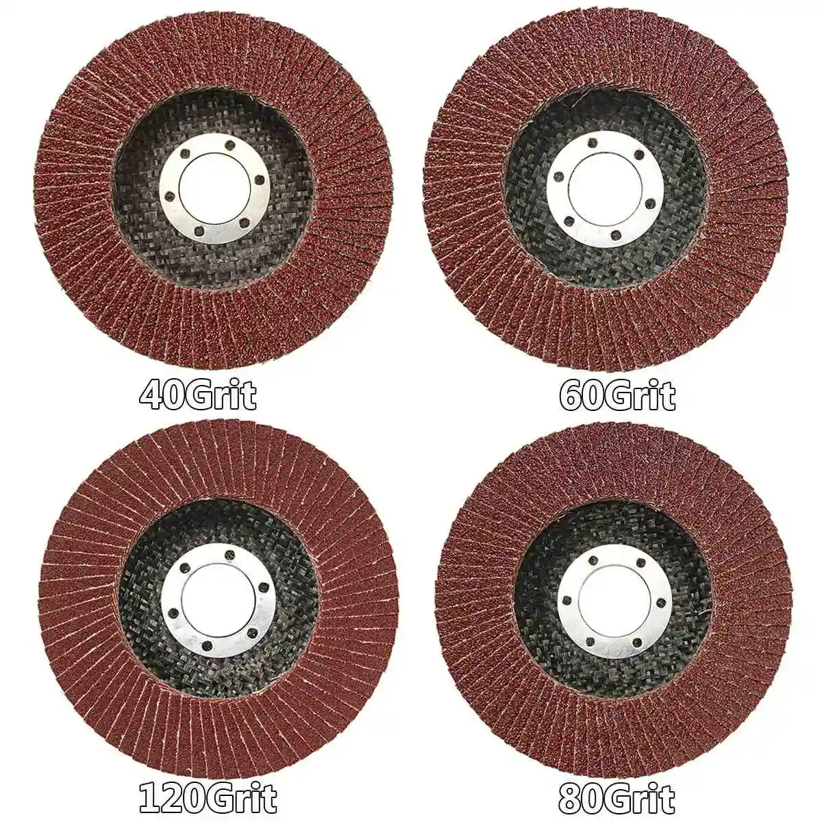 

115mm/4.5" Flap Discs Wheels Grinding Sanding Discs 40/60/80/120 Grit Wood Metal