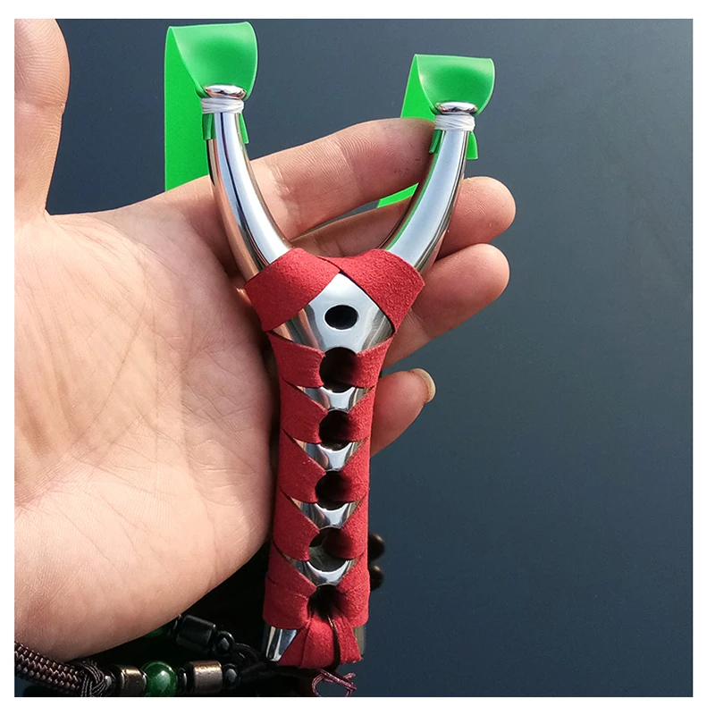 

titanium steel slingshot super hard flying tiger flat rubber band slingshot outdoor precision hunting shooting catapult