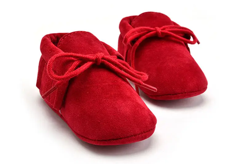 PUDCOCO/Новинка; Лидер продаж; ботинки на мягкой подошве для новорожденных мальчиков и девочек; Мокасины с кисточками; обувь для детской кроватки - Цвет: Dark red