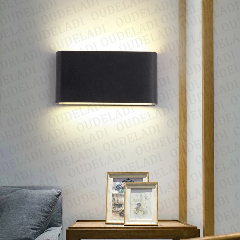 Outdoor Waterproof IP65 6W 12W COB LED Porch Lights Modern Indoor Decor Up Down Dual-Head Aluminum Wall Lamp AC85-265V