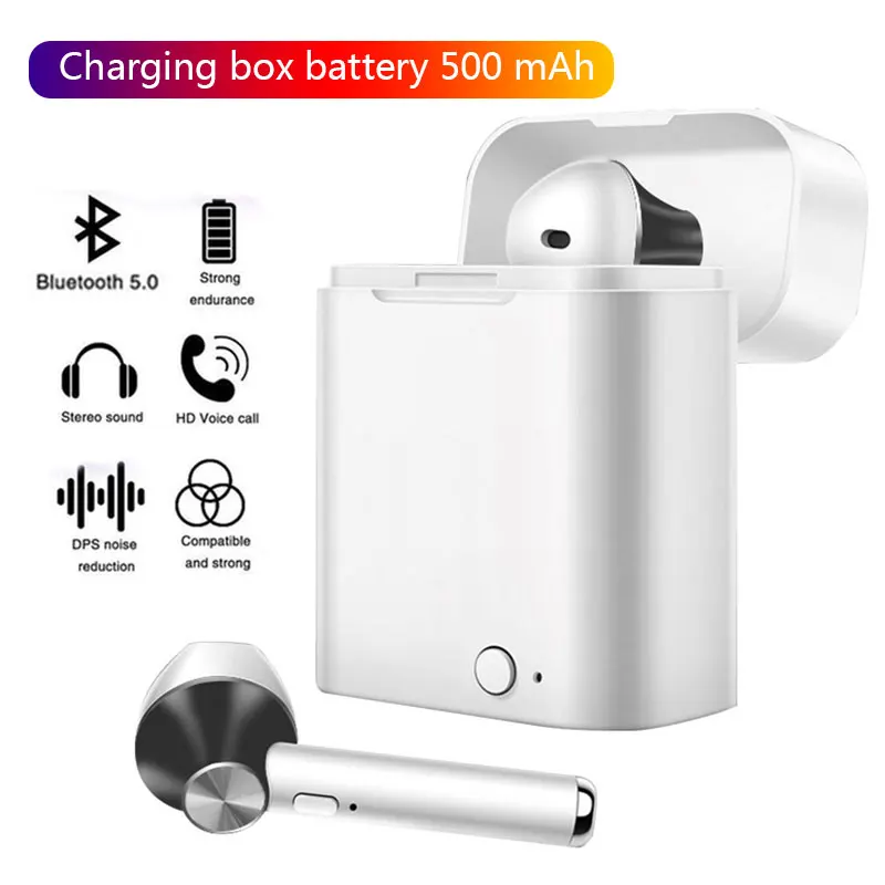 

New TWS Bluetooth 5.0 Earphones Wireless Blutooth Handsfree Headphone Sports with Charging Box