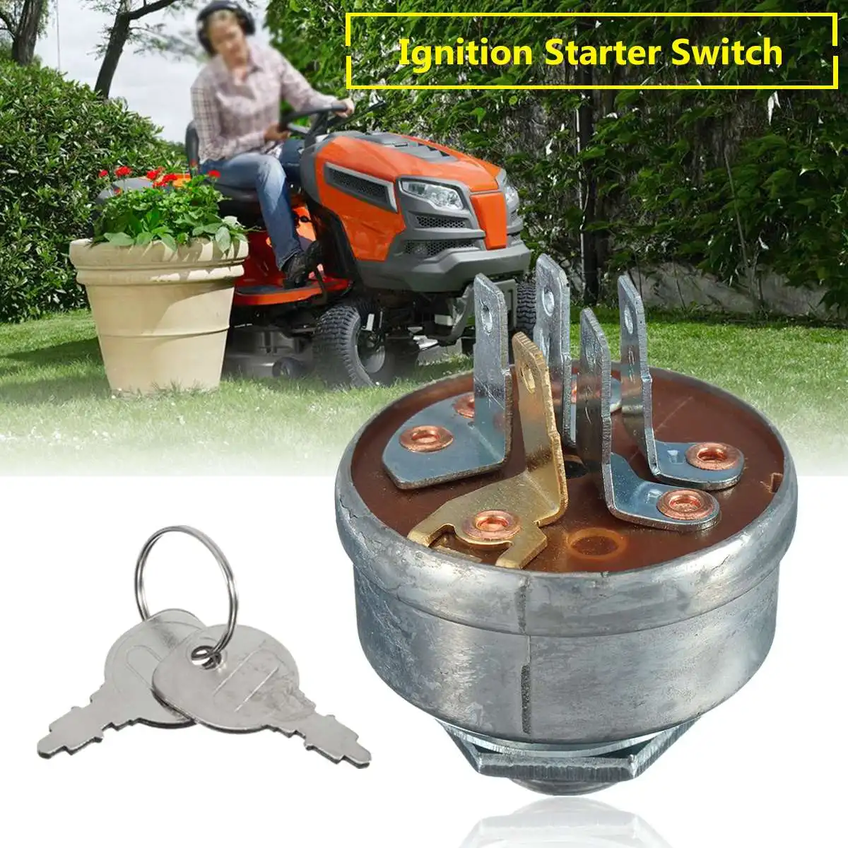 5 контактный переключатель зажигания косилки с ключом для AYP 4406R Craftsman STD365402 MTD 925