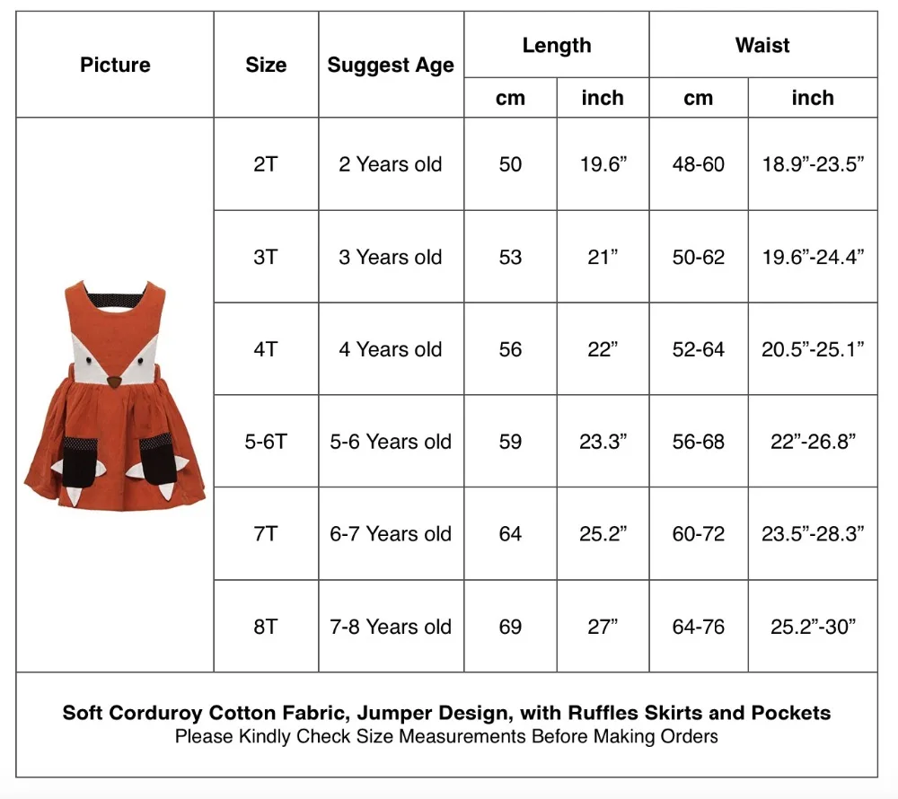 fox dress-jumper-size