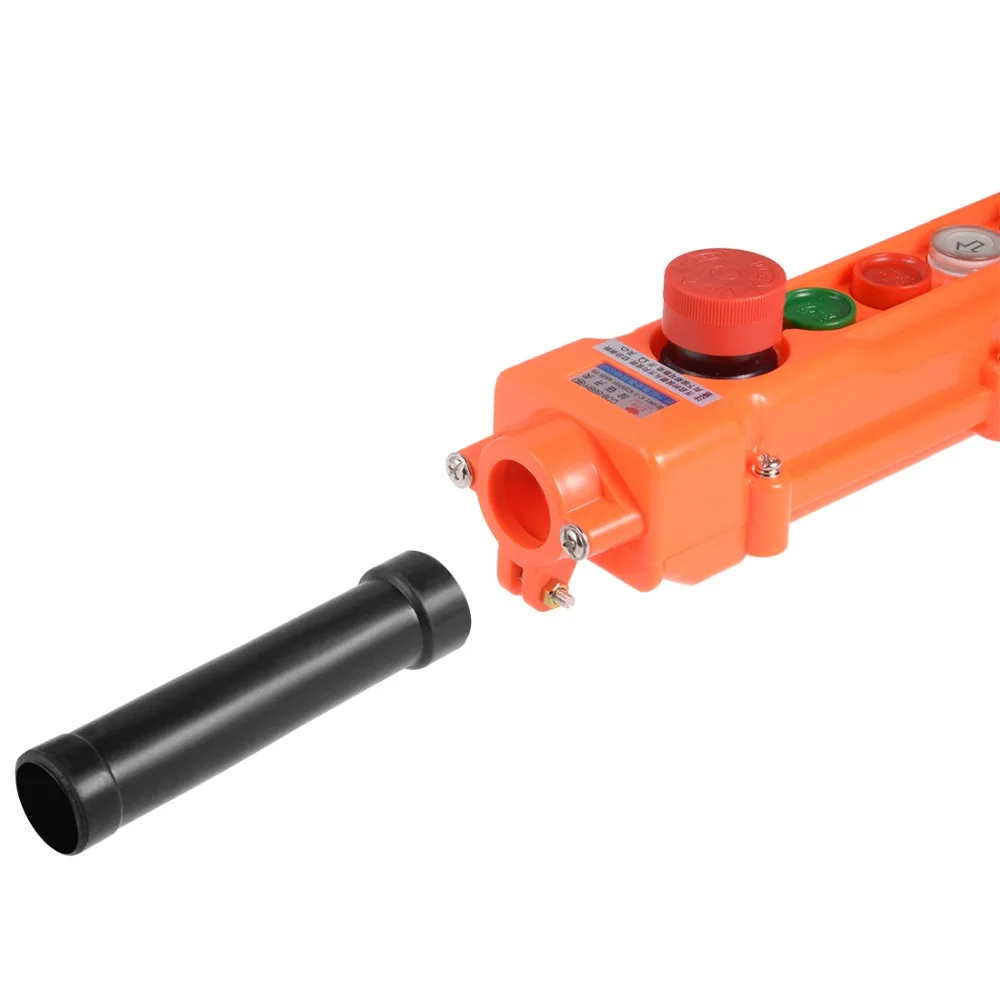 

UXCELL 1 PCS Rainproof Hoist Crane Pendant Control Station Push Button Switch 12 Ways Orange AC 250V500V Ie 5A/2A Momentary