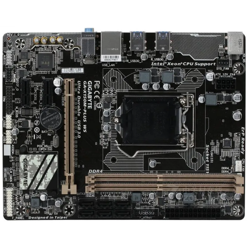 Новинка для Gigabyte X150M PLUS WS (LGA1151 DDR4) Поддержка E3 1230 V5 | Компьютеры и офис