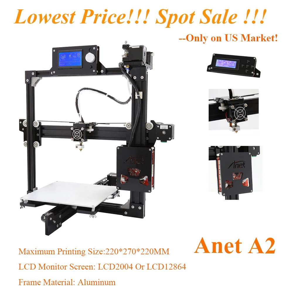 Anet A8 A6 A2 E10 E12 Специальная цена для США/ЕС Самая низкая цена Impresora 3d Anet 3d Drucker популярный 3d принтер DIY комплект