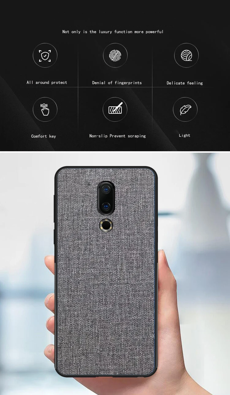 Ikrsses чехол для meizu 16 th Роскошная ткань бизнес ткань ПК и ТПУ чехол для meizu 16 th Plus Жесткий ПК силикагель Капа крышка