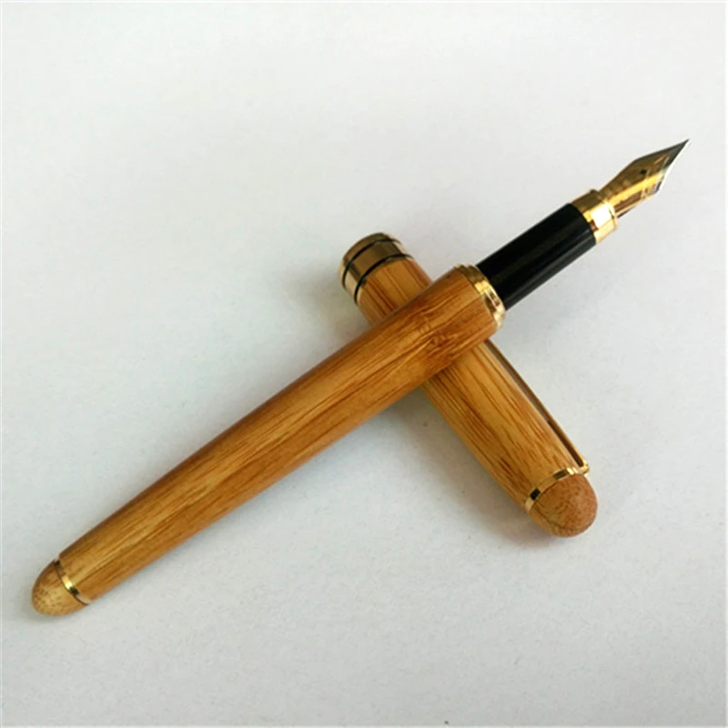 Бамбуковая Роскошная перьевая ручка, чернила 0,5 мм, брендовые для бизнес-подарков, декоративные ручки для письма, офиса, авторучки, канцелярские принадлежности