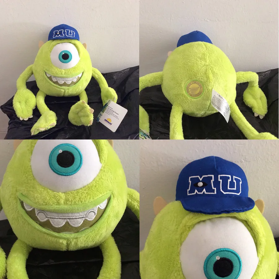 

Free Shipping 35CM 13.8'' Monsters Inc Mike Wazowski Plush Toy Monsters University Stuffed Soft Doll for Kids Gift