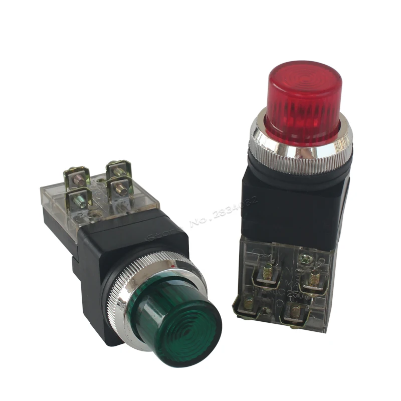 30mm illuminated push button switch light lamp red green momentary self reset button switch 12V
