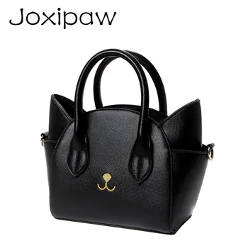 

Famous Design lovely women's leather top-handle shoulder bags female cute Cat Messenger handbags lady small totes wonderful gift