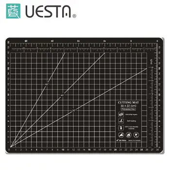 

PP A4 Black Cutting Mat 12"x9" Multipurpose Self Healing Cutting Mats for Quilting 3-Ply Durable Paper Mat for Cutting