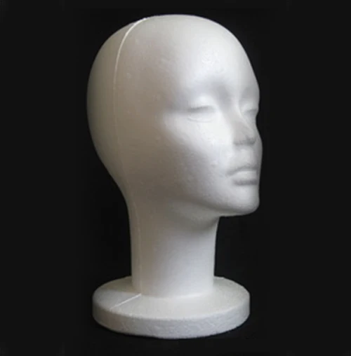 

Female Styrofoam Foam Manikin Head Stand Mannequins Model Wig hair Glasses Hat head mould Display