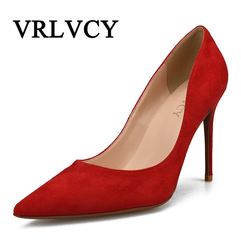 

Plus size Women Pumps 2018 Sexy High Heels Pointed Toe Party Shoes Woman Wedding Office Pumps Sexy Red Zapato Mujer