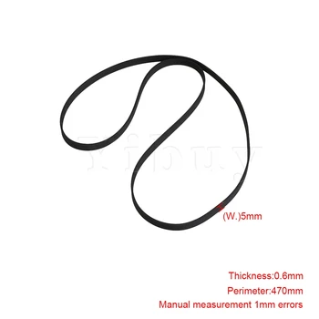

Yibuy 2PCS 470mm Perimeter Rubber Flat Turntable Belt for Vinyl Record Player