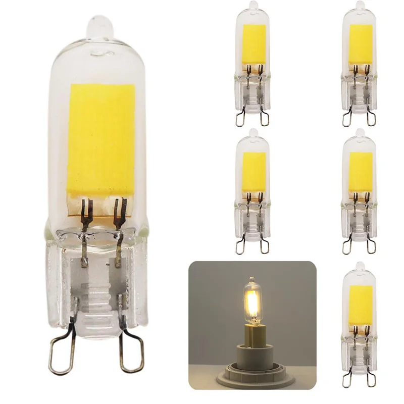 

5x 5W G9 COB SMD LED Light Bulb 220V 240V High Quality 360 degree Chandelier Lighting Replace 40W Halogen Lamps