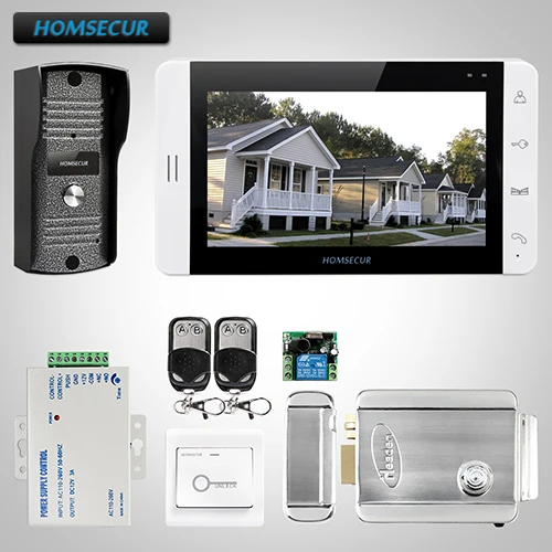 

HOMSECUR 7" Wired Hands-free Video Door Phone Intercom System+Metal Case Camera TC031 +TM703-W